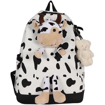 cartoon cow doll girls schoolbag personalized backpack