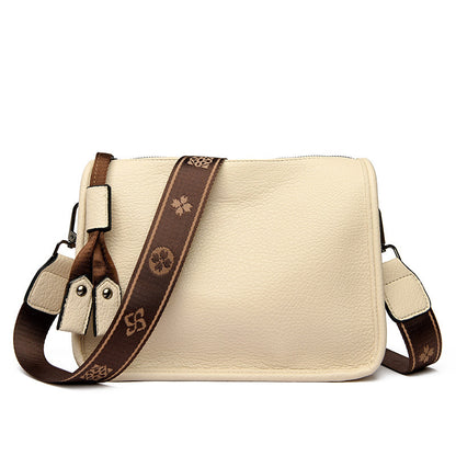 fashionable all match portable exquisite retro soft leather shoulder messenger bag