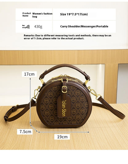 fashion small round bag retro handbag commuter