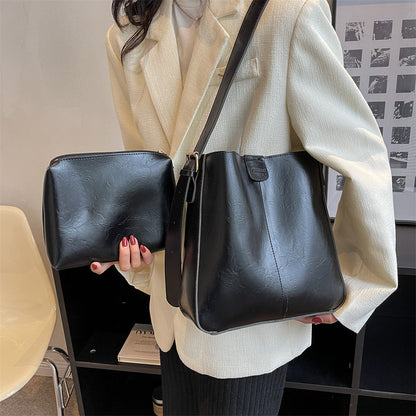 large capacity bucket fashion womens cross body bag fashion womens shoulder bag autumn and winter handbag