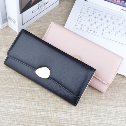 womens long wallet soft leather wallet multi card slot card holder retro fashion minimalism large capacity handbag