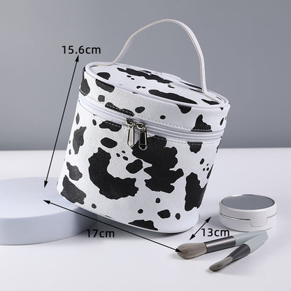 cow pattern waterproof handbag makeup bag cosmetic travel bag