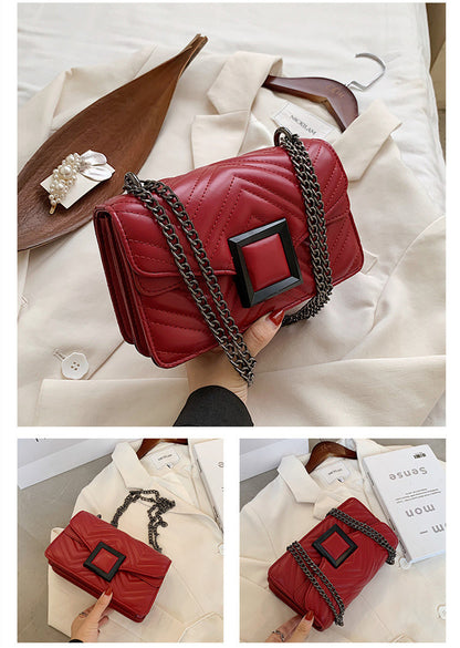 one shoulder chain bag fashion embroidery thread crossbody