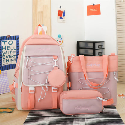 3 piece school bag student backpack