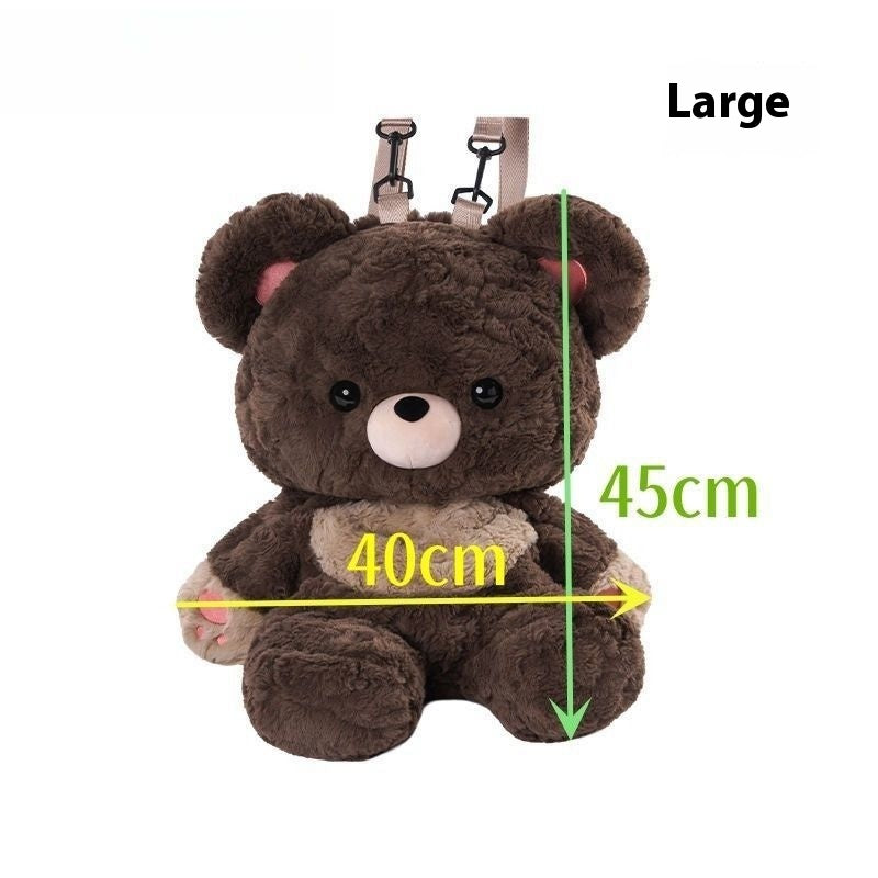 love bear cute plush bag backpack