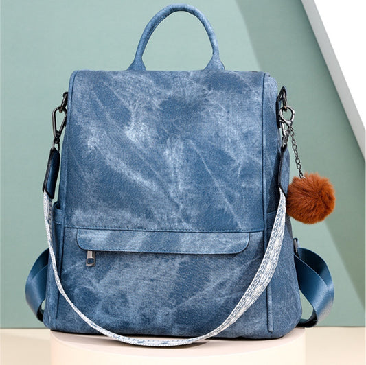 female daily versatile casual pu backpack