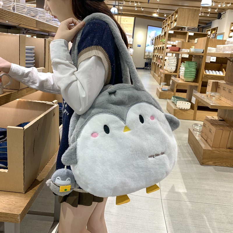 cute penguin female autumn and winter new campus large capacity shoulder bag