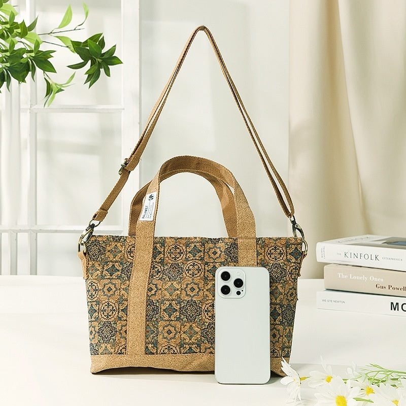 eco friendly cork crossbody bag portable tote