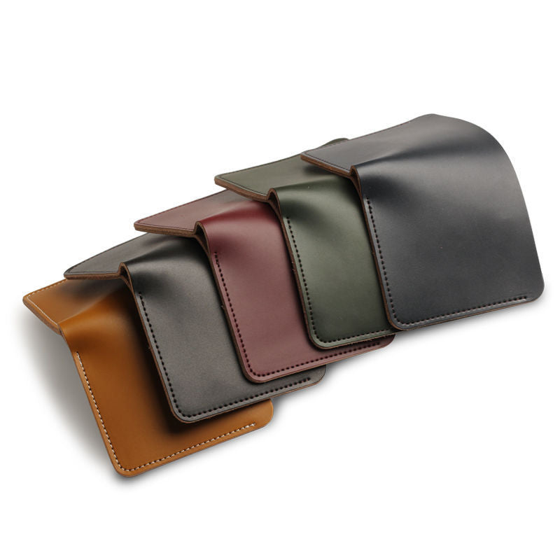 mens short two layer leather wallet