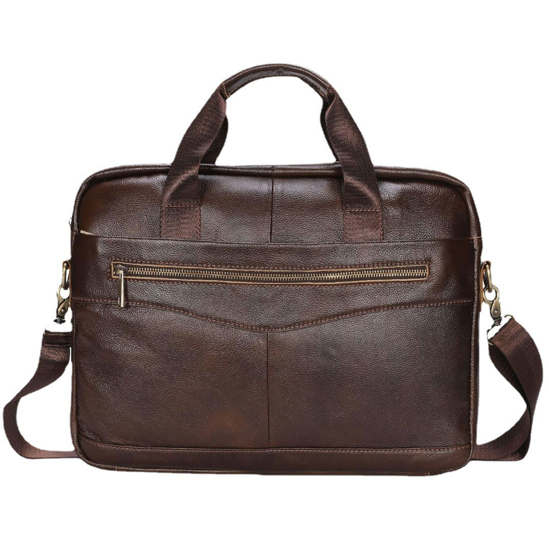 mens first layer cowhide vintage handbag