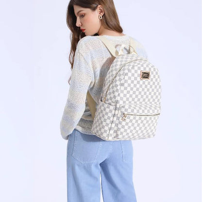 womens classic checkered vintage backpack