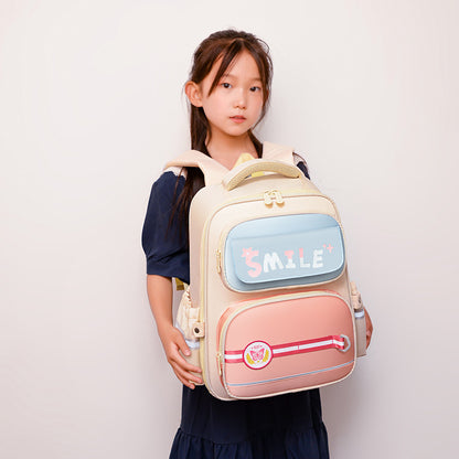 Children's Cartoon Letters British Style Schoolbag