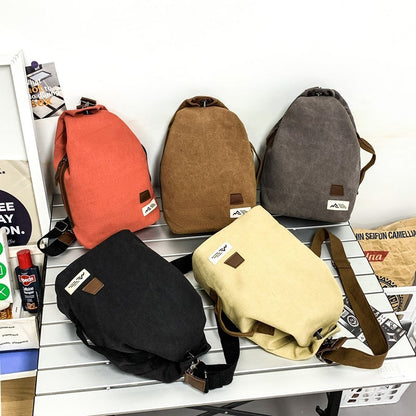 fashion canvas slanted chest bag travel leisure sports waist bag