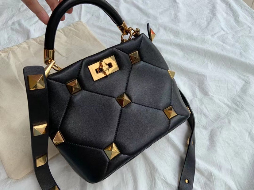 womens bag new high end personality rivet bag