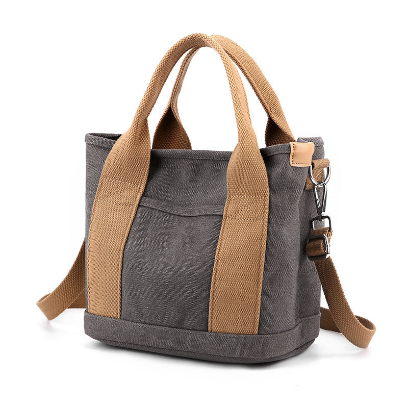 trendy all match simple fashion korean style large capacity commute leisure canvas bag