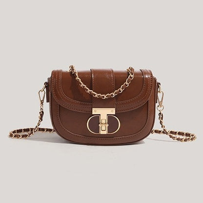 saddle crossbody bag chain all match