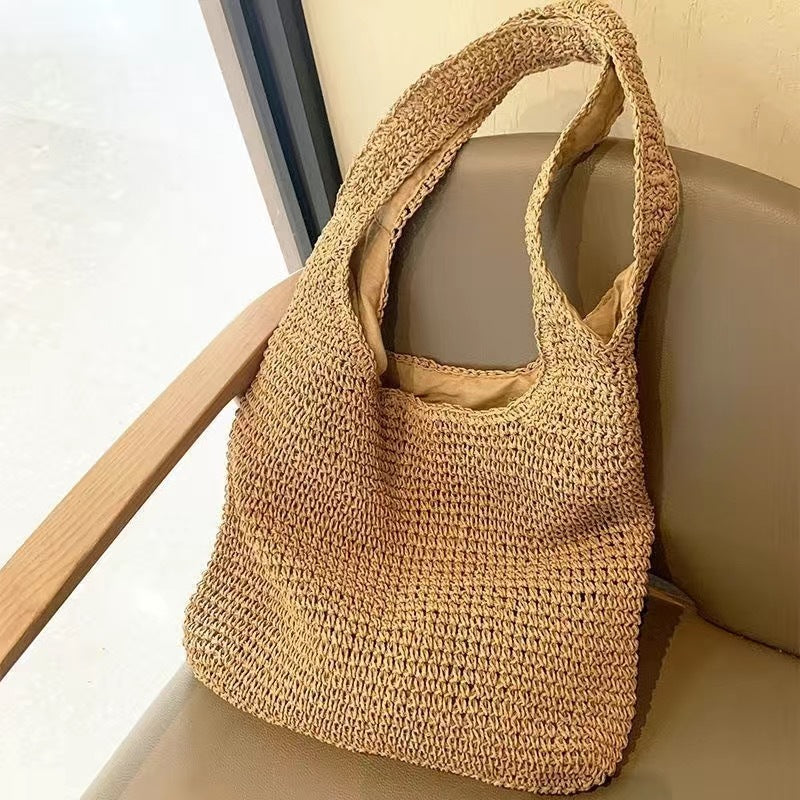 holiday straw bag shoulder bag simple ladies