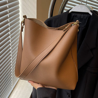 womens large capacity crossbody bucket bag