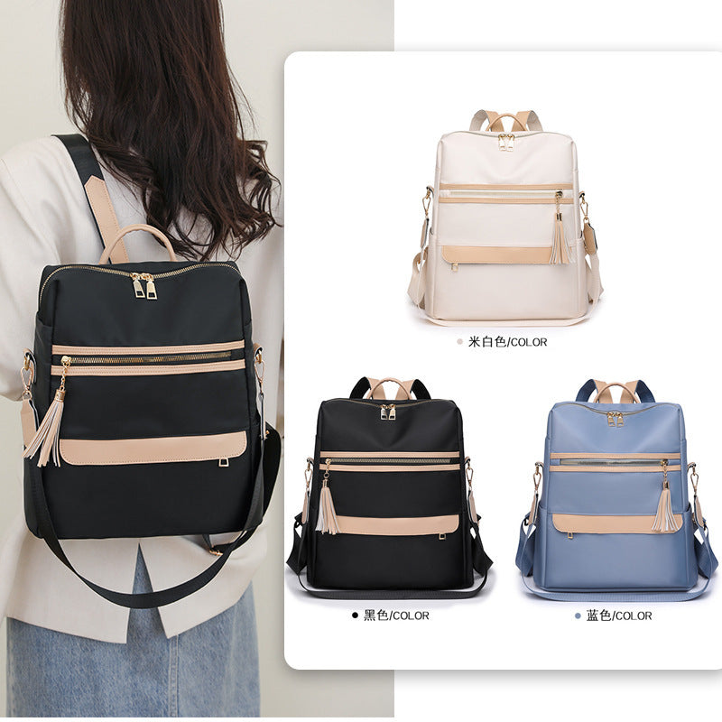 womens fashion casual simple tassel backpack