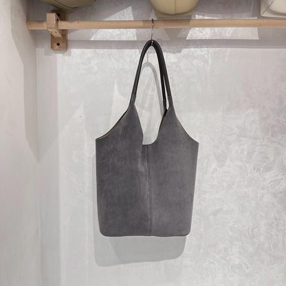Deer-skin Suede Bucket BagAutumnwinter Underarmshoulder Bag For Women