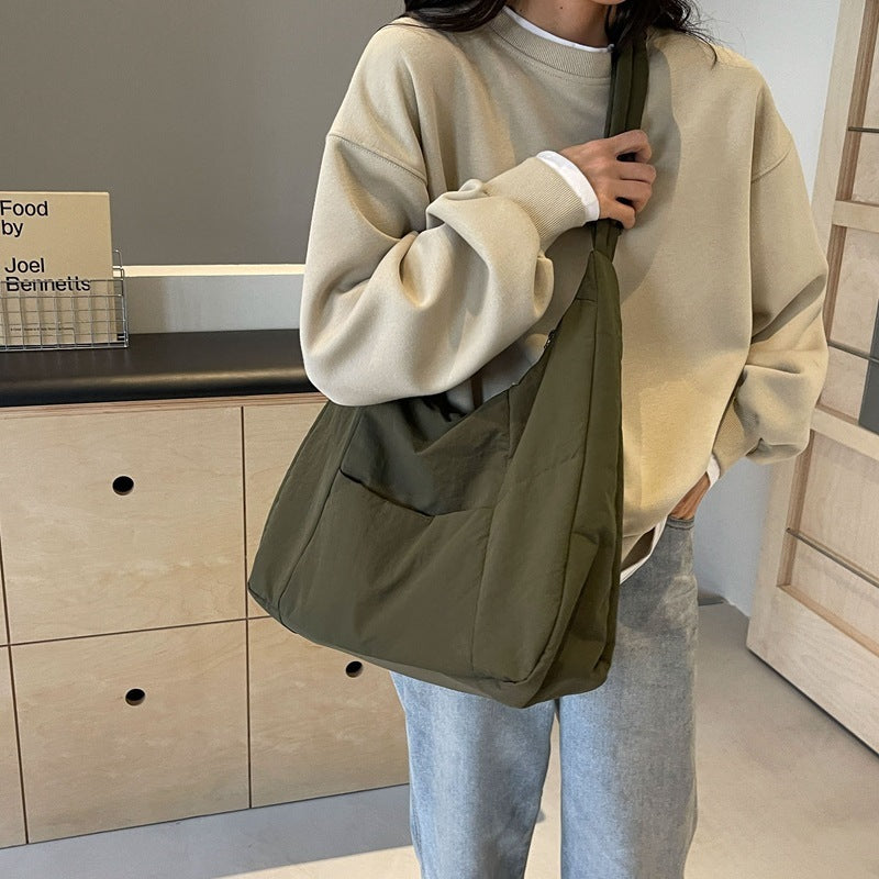 cotton padded korean casual shoulder bag