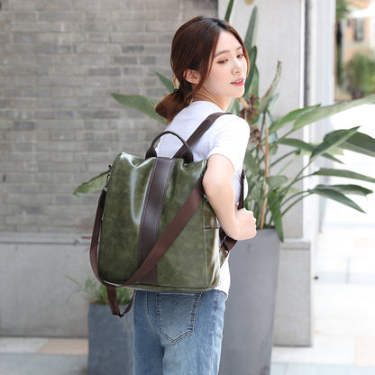 womens fashion soft leather backpack