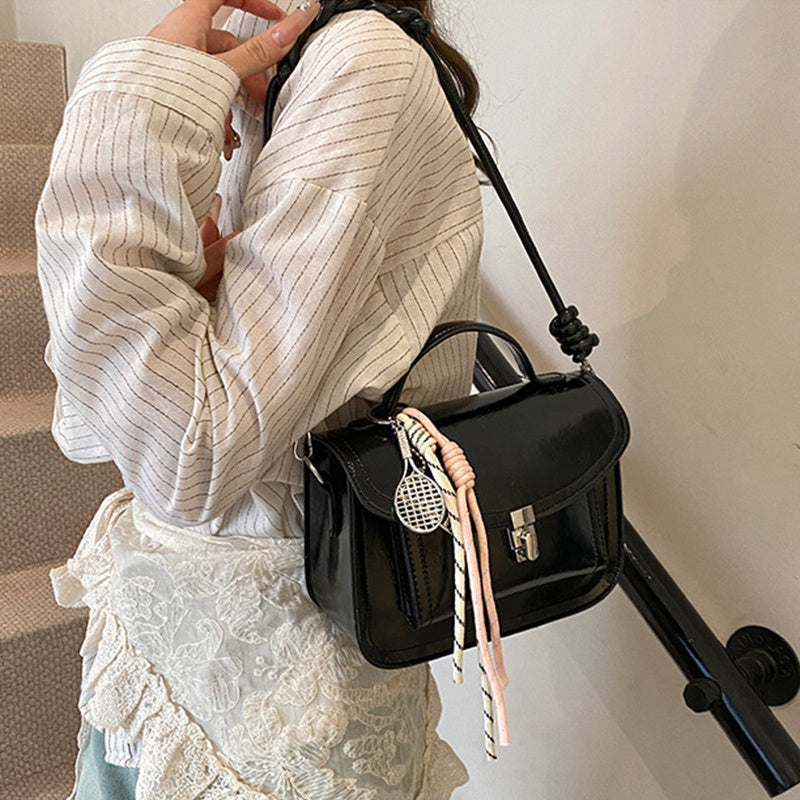 casual small square shoulder bag retro portable messenger handbags for women