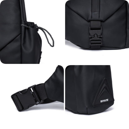 derm mens crossbody motorcycle chest bag triangle sunday bag