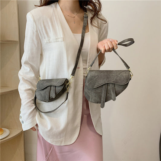 double shoulder strap underarm bag high sense