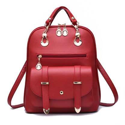 female bag fashion pu leather dual use backpack