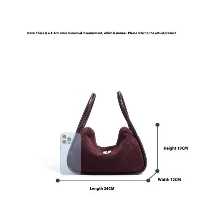 Women's Frosted Underarm Handbag Pillow Bag