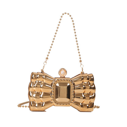 acrylic bow chain handbag for women