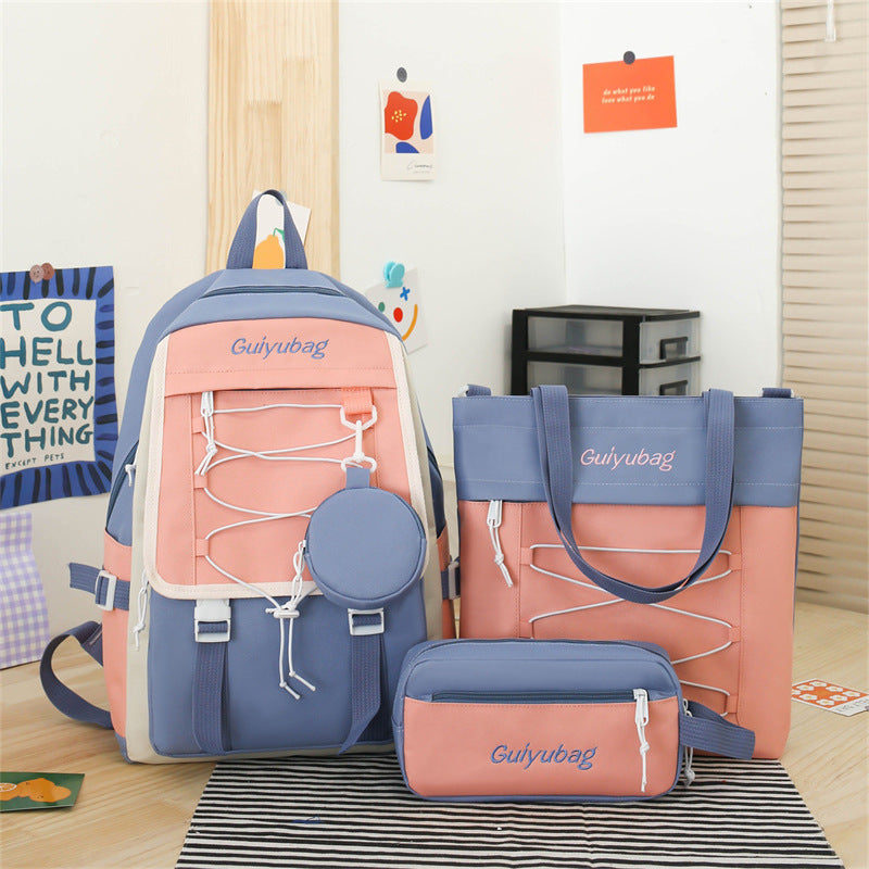 3 piece school bag student backpack