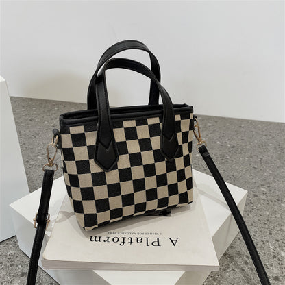 all match houndstooth shoulder portable messenger bag