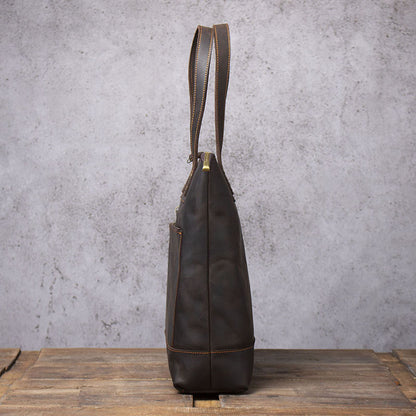 New Simple Retro First Layer Cowhide Handbag Men