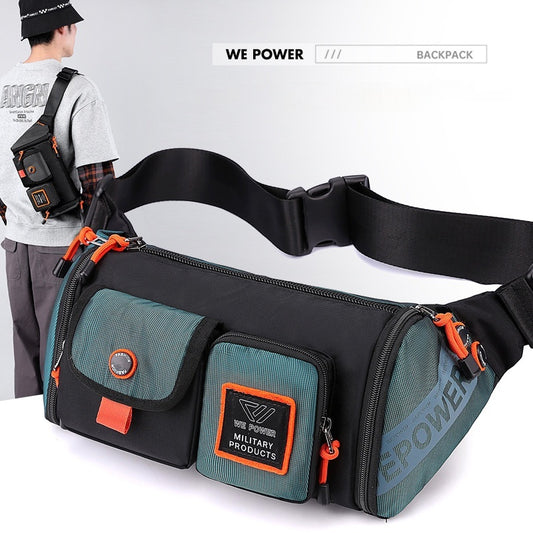 mens casual waterproof chest bag fashion trend