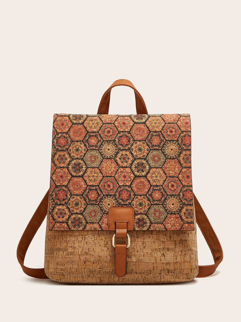 affordable luxury fashion high grade fashion retro printed backpack