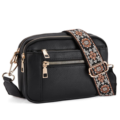 womens fashion colorblock multi functional pu shoulder bag