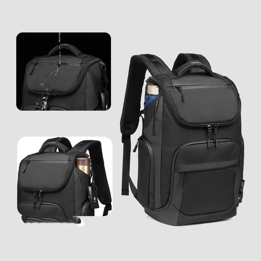 outdoor waterproof computer bag for men business backpack with multiple pocket design