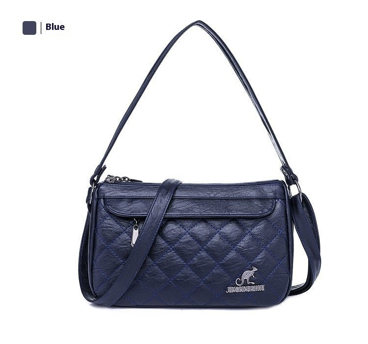 pu soft leather textured crossbody bag