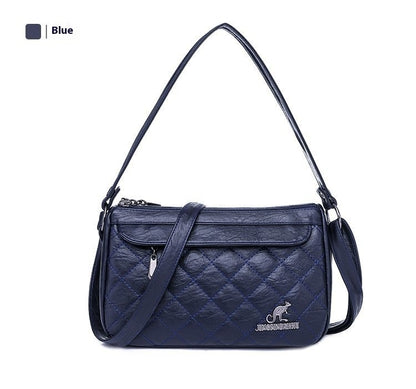 pu soft leather textured crossbody bag
