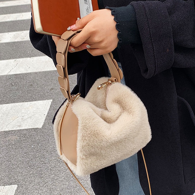 autumn and winter small furry crossbody hand bag female bags