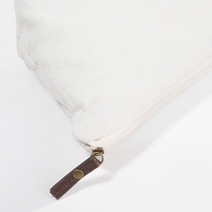 white cotton canvas cosmetic bag