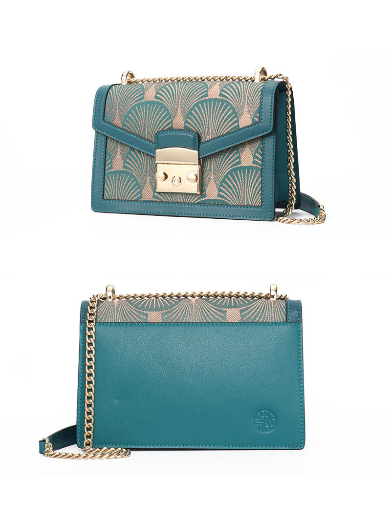 womens fashion artistic chinese style embroidery leather message bag