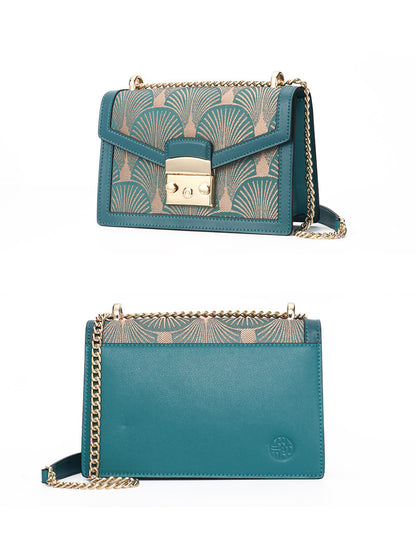 womens fashion artistic chinese style embroidery leather message bag