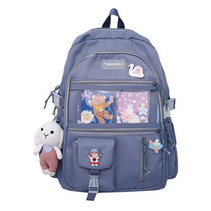 large capacity college style junior high school college student schoolbag