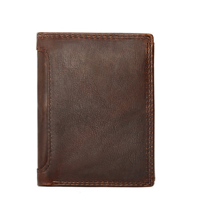 mens business vintage leather wallet