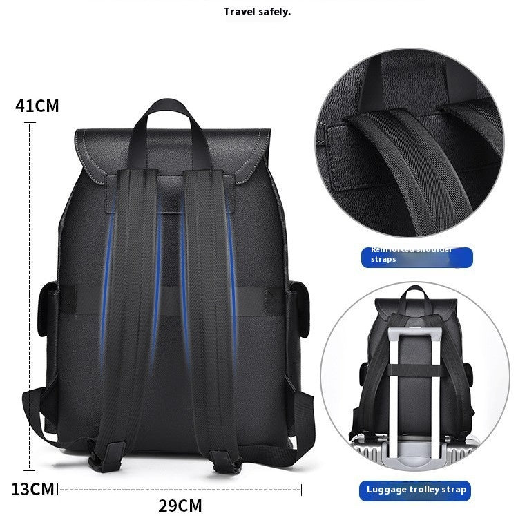 curved shoulder strap new mens casual business travel backpack