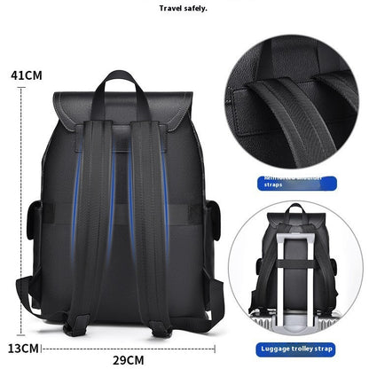curved shoulder strap new mens casual business travel backpack