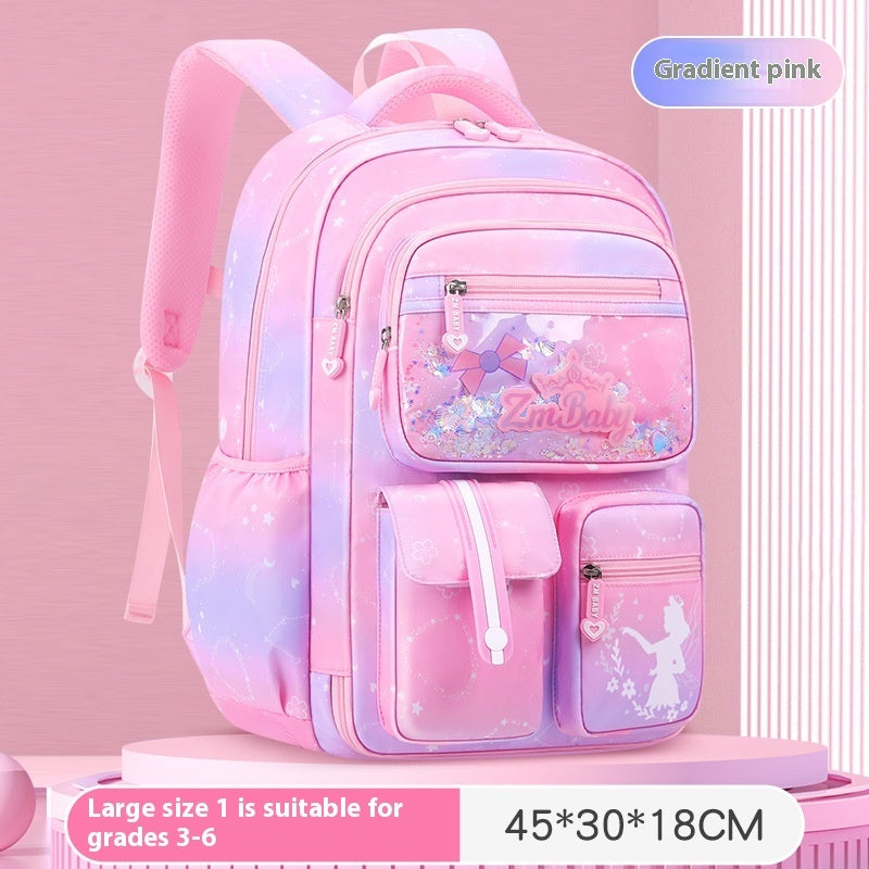 Cute Cartoon Large Capacity Spine Protection Children's Load Reducing Schoolbags